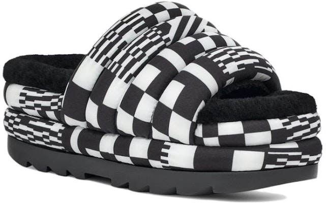 (W) UGG マキシスライド チェッカーボード (Maxi Slide Checkerboard) 1130842-BWHT Lookbook (W) UGG マキシスライド チェッカーボード (Maxi Slide Checkerboard) 1130842-BWHT