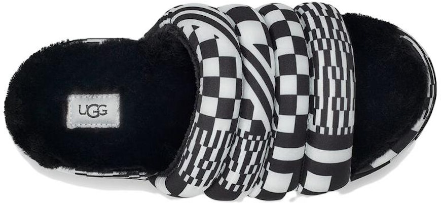 (W) UGG マキシスライド チェッカーボード (Maxi Slide Checkerboard) 1130842-BWHT Purchase (W) UGG マキシスライド チェッカーボード (Maxi Slide Checkerboard) 1130842-BWHT