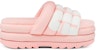 (W) UGG Maxi Slide Logo Merah Jambu Scallop 1127067-PSLP
