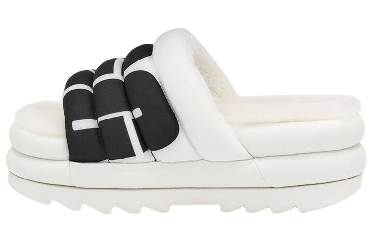 (Women) UGG Maxi Slide Logo White 1127067-WHT