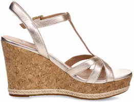 Order UGG Melissa 時尚一字式扣帶坡跟涼鞋 女款 金色