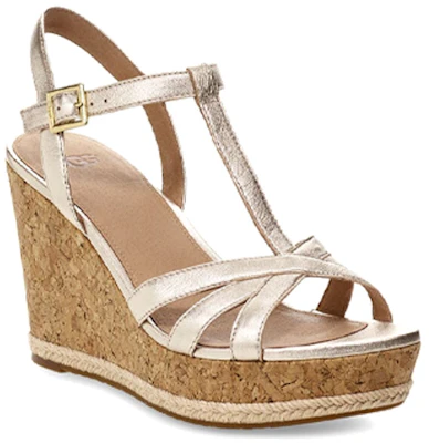 (W) UGG Melissa 'Sandalias de Cuña con Tiras Cruzadas Doradas' 1102786-GOLD Lookbook (W) UGG Melissa 'Sandalias de Cuña con Tiras Cruzadas Doradas' 1102786-GOLD