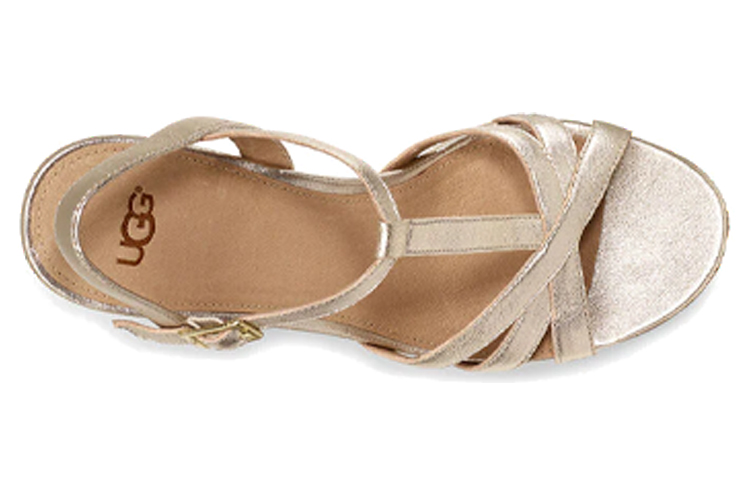 Shop (W) UGG Melissa 'Sandalias de Cuña con Tiras Cruzadas Doradas' 1102786-GOLD