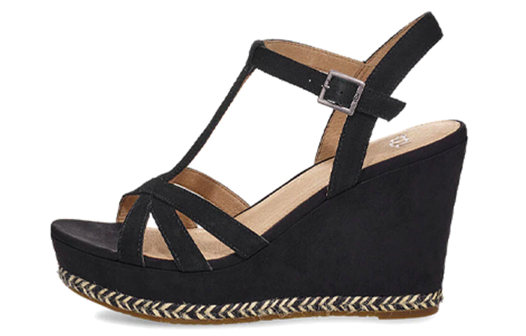 (Women) UGG Melissa Wedge 'Black Strap' 1102807-BLK