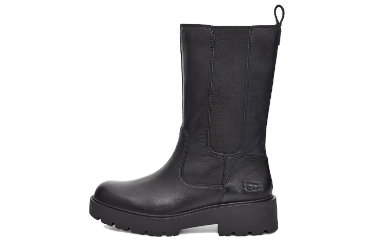 (Women) UGG Mid-Calf Boot 'Black Waterproof Leather with Zipper' 1121056-BLK