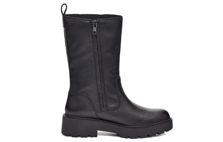 Order (Women) UGG Mid-Calf Boot 'Black Waterproof Leather with Zipper' 1121056-BLK