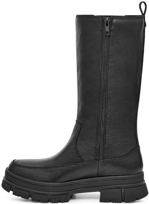 women-ugg-mid-calf-boots-black-top-grain-leather-casual-comfort-zip-1133881-blk