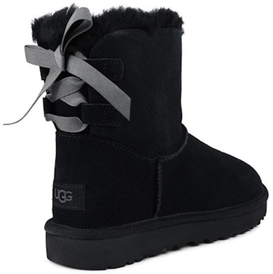 (Women) UGG Mini Continuity Bow Fleece Lined Black 1110705-BLK Shop (Women) UGG Mini Continuity Bow Fleece Lined Black 1110705-BLK