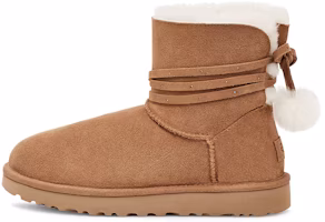 (Women) UGG Mini Bailey Bow Pom 1125382-CHE (Women) UGG Mini Bailey Bow Pom 1125382-CHE