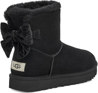 (W) UGG ミニベイリーボウ クラッシュベルベット ブーツ (ブラック) 1138172-BLK Shop (W) UGG ミニベイリーボウ クラッシュベルベット ブーツ (ブラック) 1138172-BLK