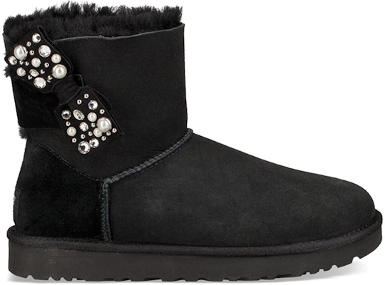 (W) UGG Mini Bailey Bow Hitam Berkilau 1019725-BLK Order (W) UGG Mini Bailey Bow Hitam Berkilau 1019725-BLK