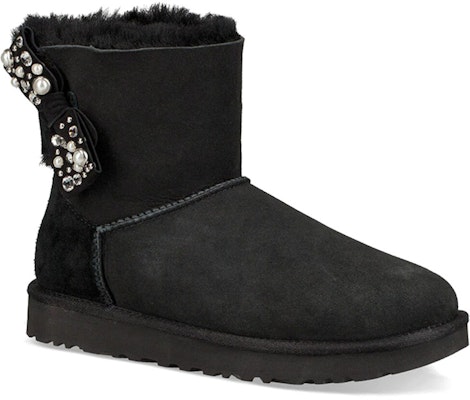 (W) UGG Mini Bailey Bow Hitam Berkilau 1019725-BLK Lookbook (W) UGG Mini Bailey Bow Hitam Berkilau 1019725-BLK
