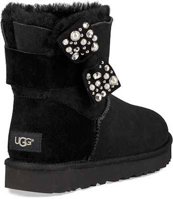 (W) UGG Mini Bailey Bow Hitam Berkilau 1019725-BLK Shop (W) UGG Mini Bailey Bow Hitam Berkilau 1019725-BLK