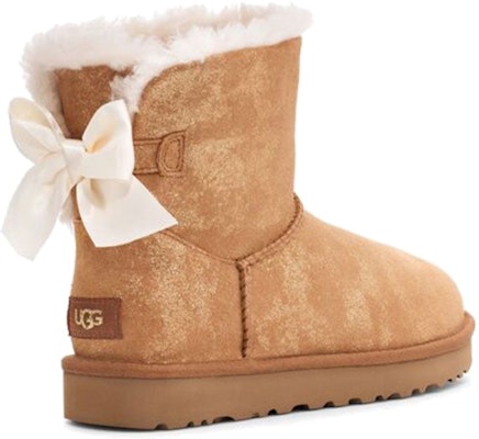 (Women) UGG Mini Bailey Bow Glimmer Chestnut 1125795-CHE Purchase (Women) UGG Mini Bailey Bow Glimmer Chestnut 1125795-CHE