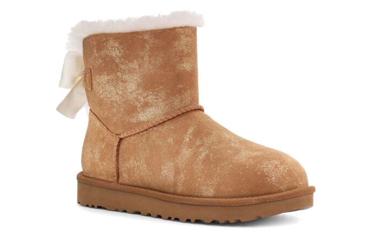 Shop (W) UGG Mini Bailey Bow Glimmer Chestnut Damen-Boots 1125795-CHE