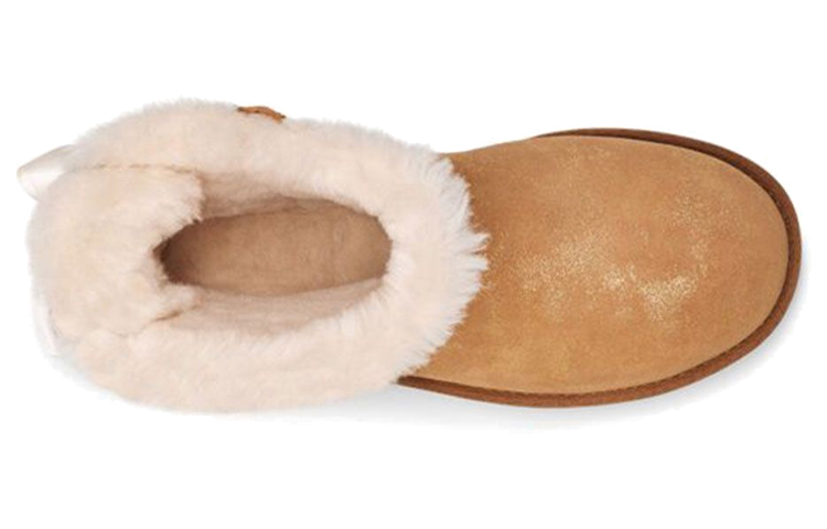 Purchase (W) UGG Mini Bailey Bow Glimmer Chestnut Damen-Boots 1125795-CHE