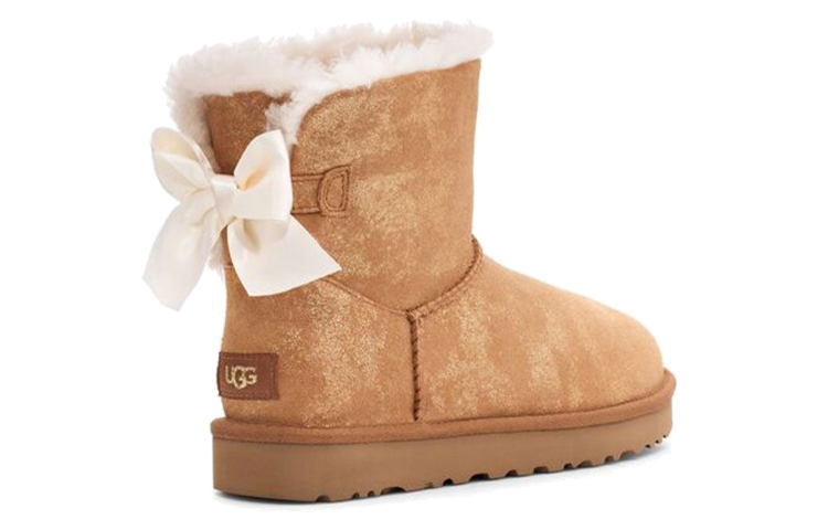 Details for (W) UGG Mini Bailey Bow Glimmer Chestnut Damen-Boots 1125795-CHE