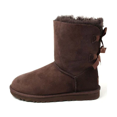 (W) UGG Mini Bailey Bow II 'Chocolate'
