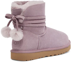 Shop (Women) UGG Mini Bailey Bow Pom 'Taupe Purple' 1125382-SHAD