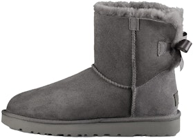(Women) UGG Mini Bailey Bow II Boot Grey 1016501-GREY (Women) UGG Mini Bailey Bow II Boot Grey 1016501-GREY