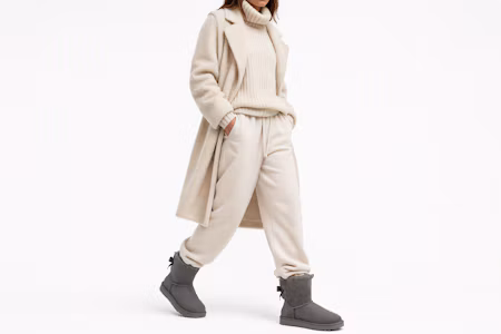 Order (女) UGG 迷你 Bailey Bow II 灰色短靴 1016501-GREY