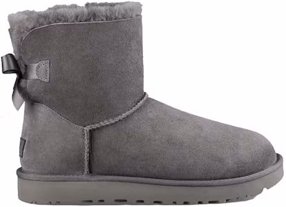 Lookbook (女) UGG 迷你 Bailey Bow II 灰色短靴 1016501-GREY
