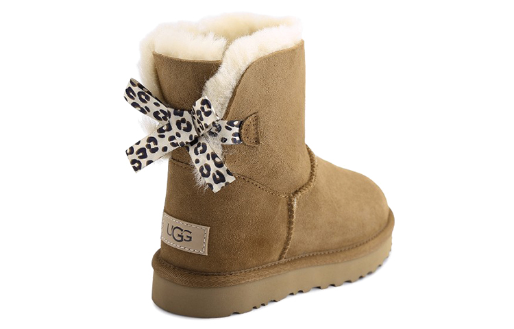 (W) UGG Mini Bailey Bow II Exotic 'Chestnut Brown' 圖 3