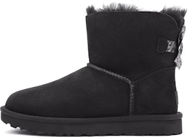 (Women) UGG Mini Bailey Bow II Exotic Boot 'Black' 1102972-BLK (Women) UGG Mini Bailey Bow II Exotic Boot 'Black' 1102972-BLK