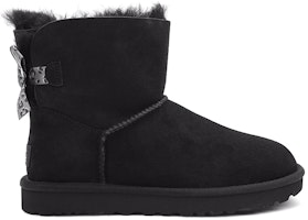 (W) UGG 미니 베일리 보우 II 엑조틱 블랙 부츠 1102972-BLK Order (W) UGG 미니 베일리 보우 II 엑조틱 블랙 부츠 1102972-BLK