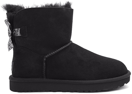 (W) UGG 미니 베일리 보우 II 엑조틱 블랙 부츠 1102972-BLK Order (W) UGG 미니 베일리 보우 II 엑조틱 블랙 부츠 1102972-BLK
