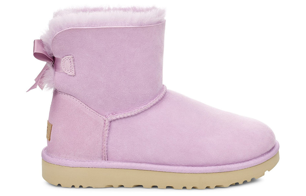 (W) UGG Mini Bailey Bow II Fleece Lined Pink Purple 圖 2