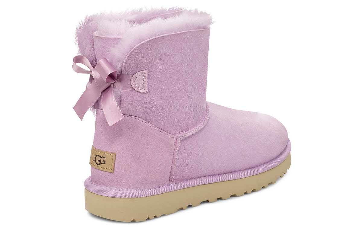 (W) UGG Mini Bailey Bow II Fleece Lined Pink Purple 圖 4