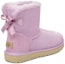 Shop (W) UGG Mini Bailey Bow II Fleece Lined Merah Muda Ungu 1016501-CATR