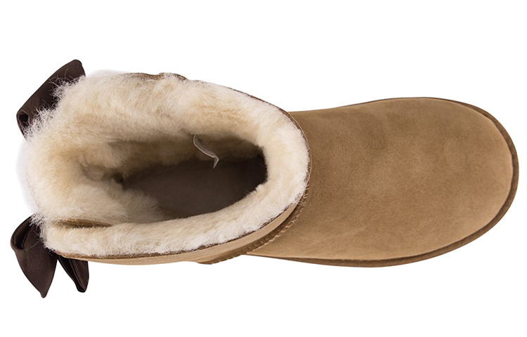 (W) UGG Mini Bailey Bow II Glam Fleece Lined Brown 圖 4