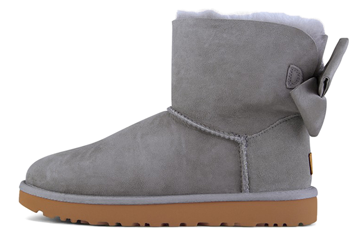 (W) UGG Mini Bailey Bow II Glam Snow Boots Blue Gray