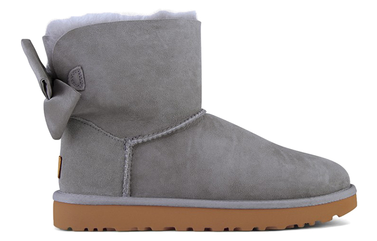 (W) UGG Mini Bailey Bow II Glam Snow Boots Blue Gray 圖 2