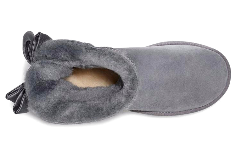 (W) UGG Mini Bailey Bow II Glam Snow Boots Blue Gray 圖 3