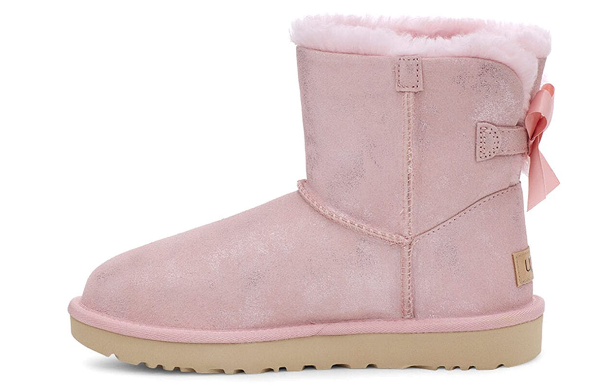 (W) UGG Mini Bailey Bow II Shimmer Pink
