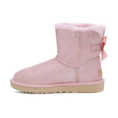 (W) UGG Mini Bailey Bow II Shimmer Pink