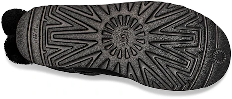 Details for UGG Mini Bailey蝴蝶結毛球 牛反絨 休閒舒適 短低筒 雪地靴 女款 黑色