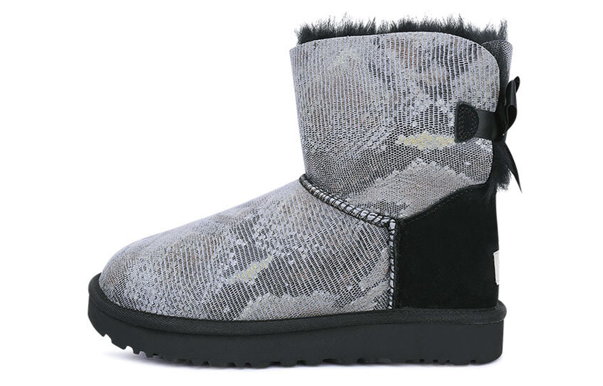 Buy (W) UGGミニベイリーボウ スネーク (ブラックグレー) 1091581-BLK