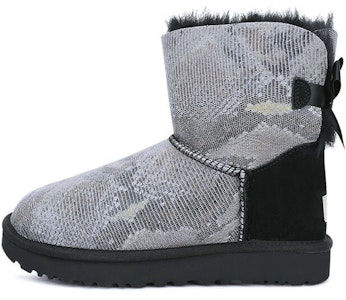 (W) UGGミニベイリーボウ スネーク (ブラックグレー) 1091581-BLK Buy (W) UGGミニベイリーボウ スネーク (ブラックグレー) 1091581-BLK