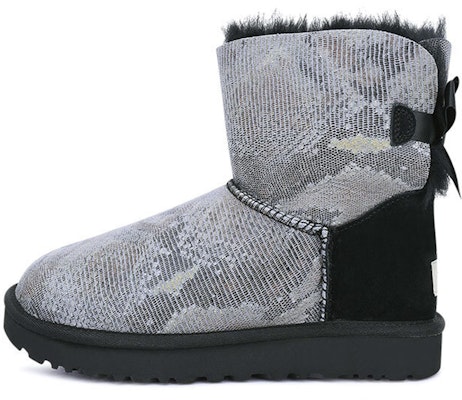 (W) UGGミニベイリーボウ スネーク (ブラックグレー) 1091581-BLK Buy (W) UGGミニベイリーボウ スネーク (ブラックグレー) 1091581-BLK