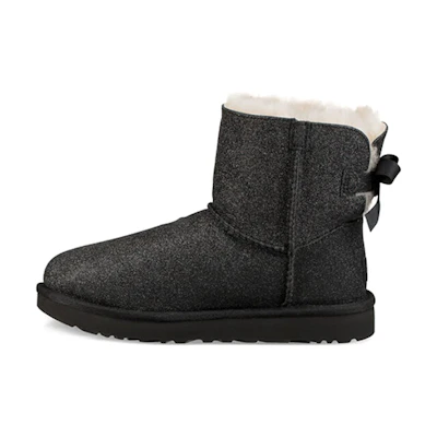 (W) UGG Mini Bailey Bow Sparkle 'Black'