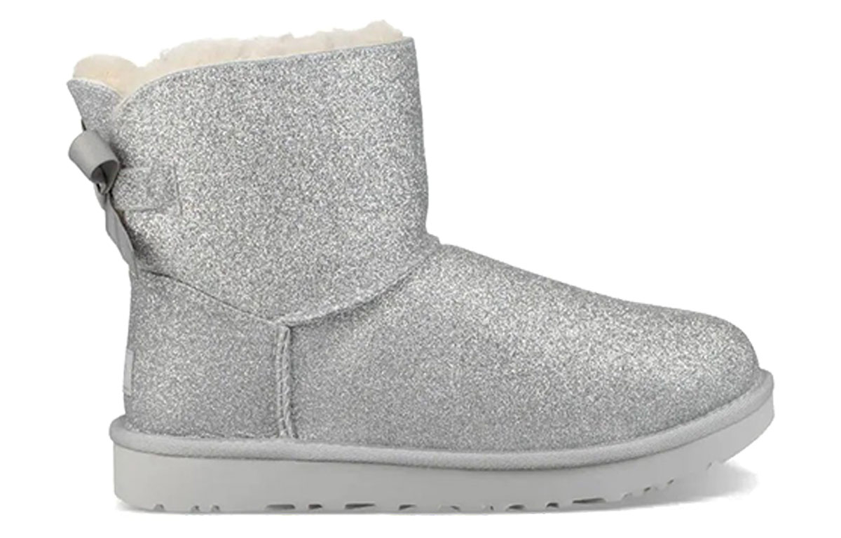 (W) UGG Mini Bailey Bow Sparkle 'Silver' 圖 2