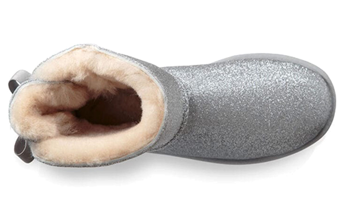 (W) UGG Mini Bailey Bow Sparkle 'Silver' 圖 5