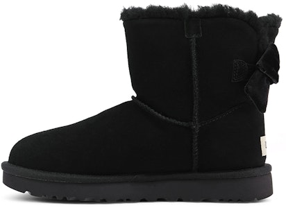 (W) UGG Mini Bailey Bow Cinta de Terciopelo 2.0 Forradas de Lana Negras 1118975-BLK Buy (W) UGG Mini Bailey Bow Cinta de Terciopelo 2.0 Forradas de Lana Negras 1118975-BLK