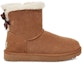 Order (W) UGG Mini Bailey Brooch Pelapik Bulu Coklat 1119512-CHE