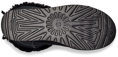 (W) UGG Mini Bailey Brooch Bulu Domba Berlapis Hitam 1119512-BLK Details for (W) UGG Mini Bailey Brooch Bulu Domba Berlapis Hitam 1119512-BLK