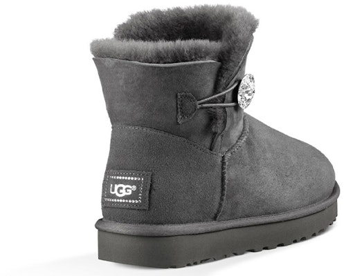 (W) UGGミニベイリーボタン ブリング グレー (UGG Mini Bailey Button Bling Gray) 1016554-GREY Shop (W) UGGミニベイリーボタン ブリング グレー (UGG Mini Bailey Button Bling Gray) 1016554-GREY